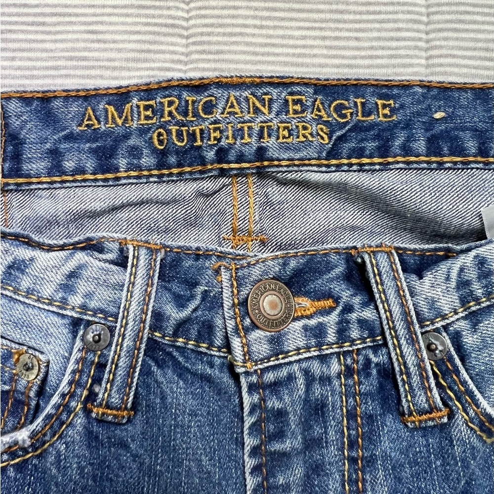 American Eagle Outfitters Men's Blue Straight Jeans - Picture 3 of 4